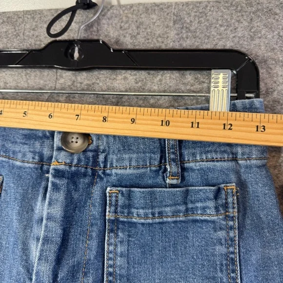 Pilcro Wide Leg Jeans Skipper Blue High Rise Denim Minimalist Size 26 Casual - Picture 4 of 16